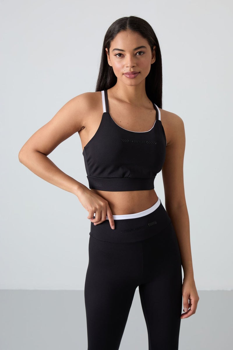 Tommy Life Black Polyester Flexible Standard Fit Performance Women's Tights Set - 95333  - Image 1
