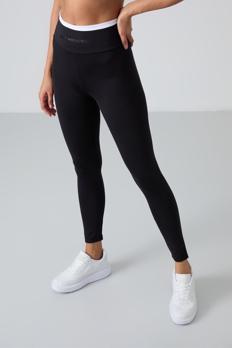 Tommy Life Black Polyester Flexible Standard Fit Performance Women's Tights Set - 95333  - Image 4