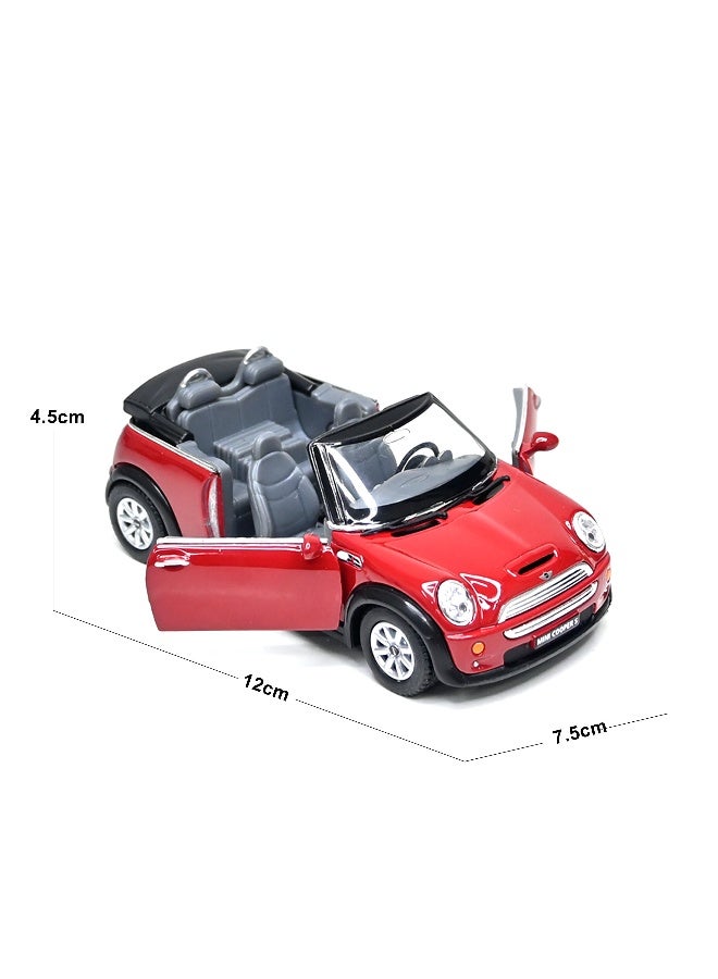 Kinsmart سيارة ميني كوبر إس قابلة للفتح بمقياس 1:36 مع حركة سحب للخلف مصنوعة من سبائك المعادن - Image 3