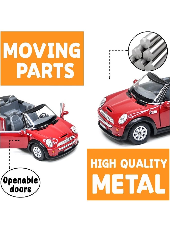 Kinsmart سيارة ميني كوبر إس قابلة للفتح بمقياس 1:36 مع حركة سحب للخلف مصنوعة من سبائك المعادن - Image 4