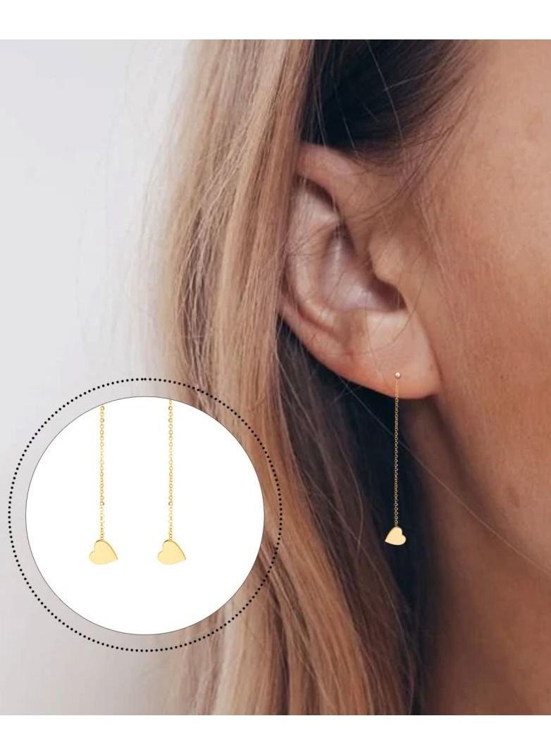 Alissa - Earring for Women's Gift Earring Wife Gift Ideas Earring Jewellery Heart Shape Earring Gold - Image 1