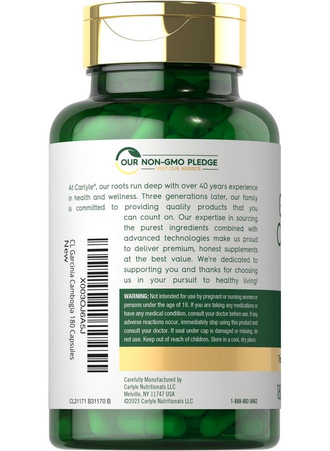 مستخلص غارسينيا كامبوجيا من كارلايل | ٣٠٠٠ ملغ | ١٨٠ كبسولة | مكمل غذائي خالٍ من الغلوتين وغير معدّل وراثيًا - Image 3
