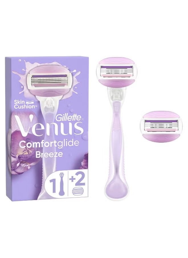 Venus - Gillette Venus Comfort Glide Breeze Women's Razor with 2 Refills - Image 1