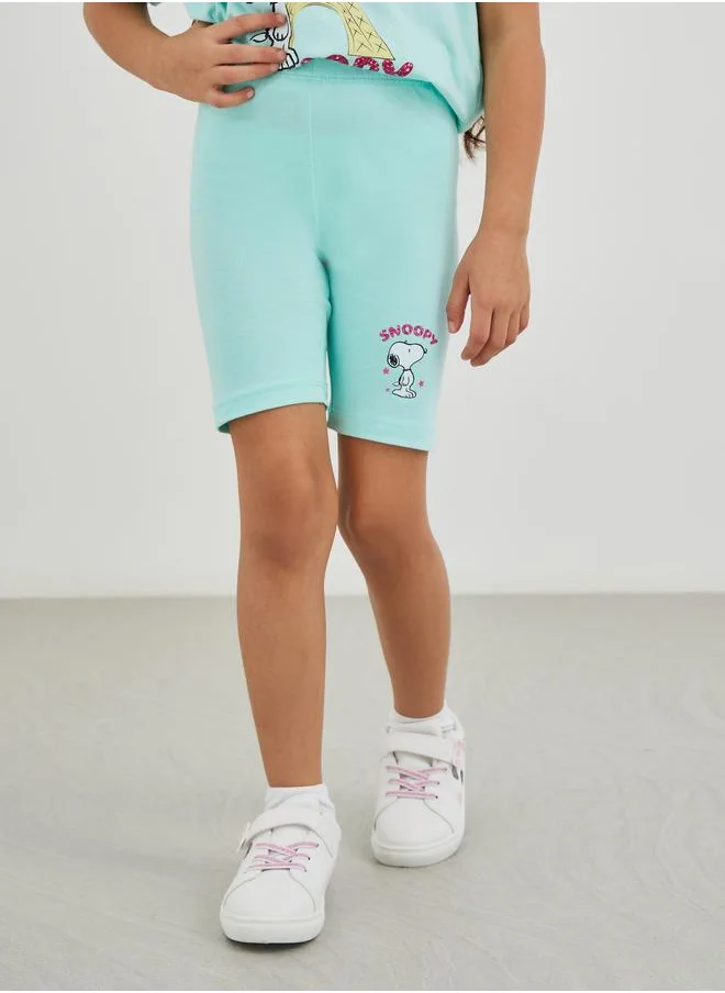 ستايلي Styli Snoopy Graphic Print Cycle Shorts