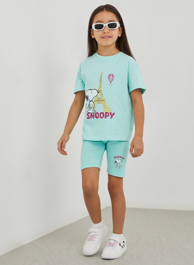 Styli Styli Snoopy Graphic Print Cycle Shorts  - Image 2