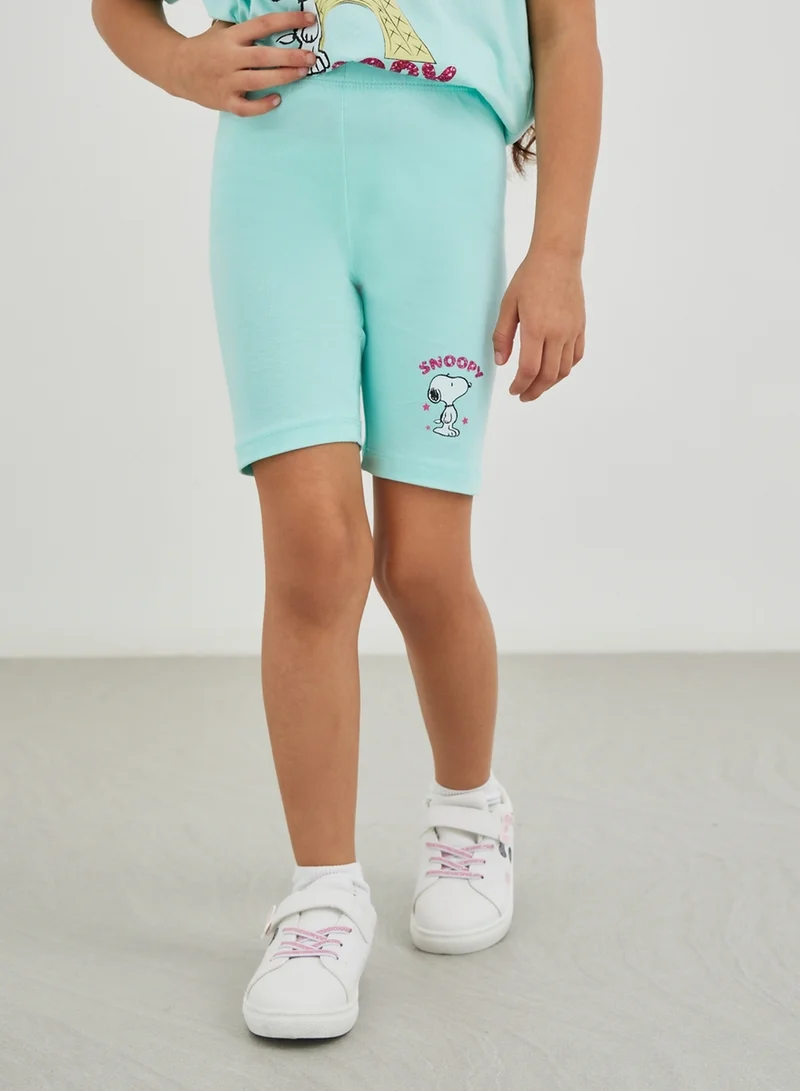 ستايلي Styli Snoopy Graphic Print Cycle Shorts