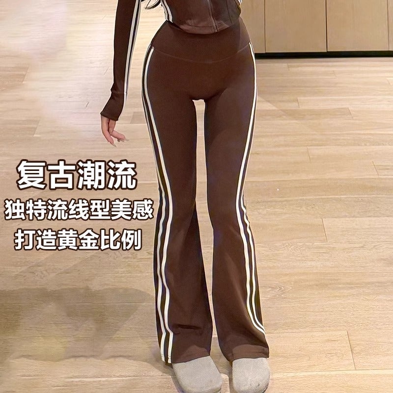 Girl Yoga Pants Women'S High Waist Hip Slimming Micro-Pants Outer Wear Running Sports Pilates Fitness Pants - Image 2