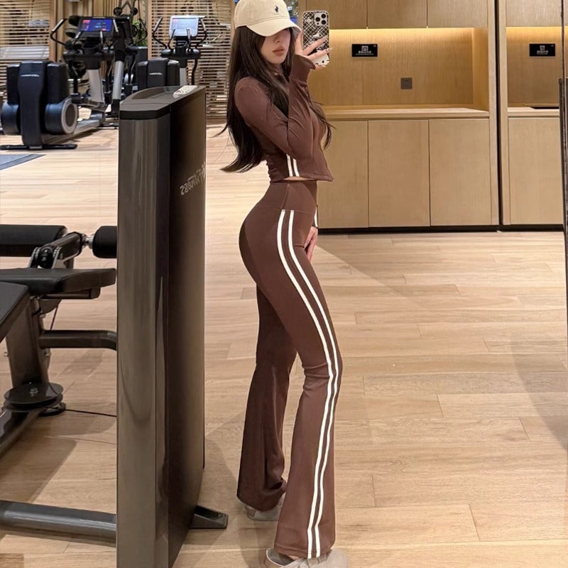 Girl Yoga Pants Women'S High Waist Hip Slimming Micro-Pants Outer Wear Running Sports Pilates Fitness Pants - Image 3