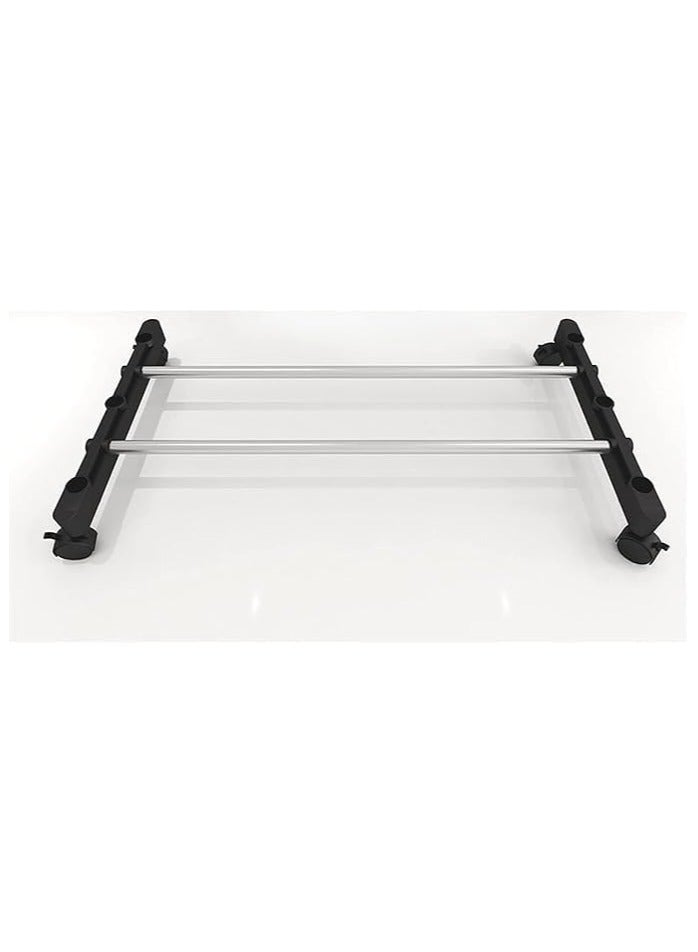 bunca Clothes Drying Rack with Rolling Wheels, Adjustable Rods - Image 3