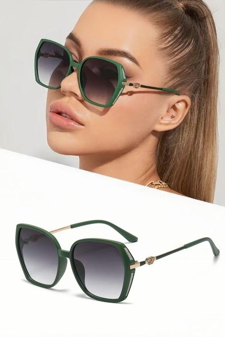 AZorb Sunglasses Women Unique Fashion Quare Design Sun Glassess for Womens High Quality Sun …Glassess Gradient Ladies Sunglass UV400 Protection Eyewear Women's Eye Glasses for Travel Daily Shades Green - Image 1