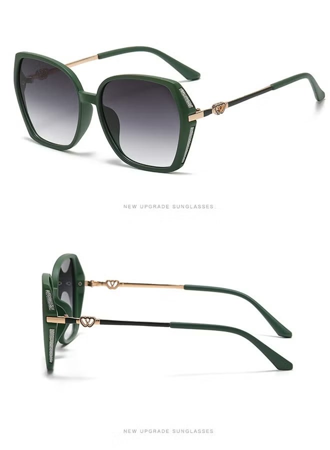 AZorb Sunglasses Women Unique Fashion Quare Design Sun Glassess for Womens High Quality Sun …Glassess Gradient Ladies Sunglass UV400 Protection Eyewear Women's Eye Glasses for Travel Daily Shades Green - Image 2