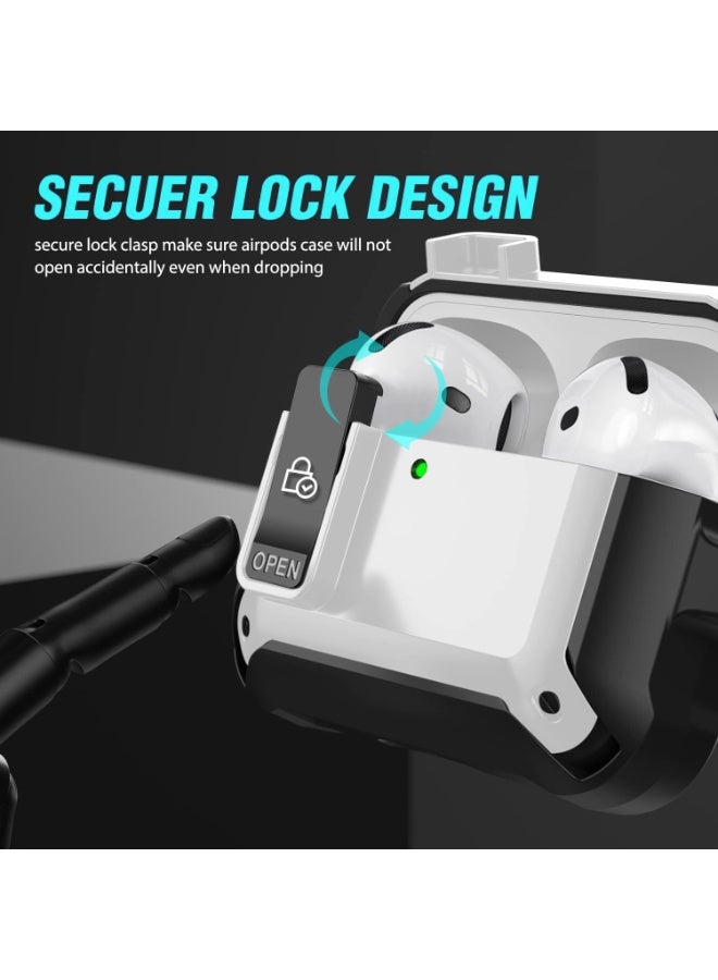 ANYOGRO Airpods 4 Case Cover with Cleaning Kit, PC Material with Secure Lock Rugged Cover for Airpods 4th Generation 2024 Case Front LED Visible - Image 3