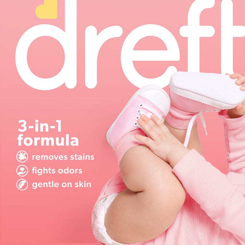 Dreft Stage 1 Newborn Baby Liquid Laundry Detergent, Gentle on Sensitive Skin, HE Compatible, 32 loads - Image 2