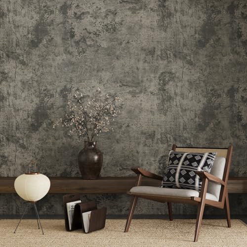 VaryPaper فاري بيبر 15.7''x78.7'' ورق جدران خرساني سميك بمظهر متأثر بالعوامل الجوية قابل للتقشير واللصق مع ملمس الأسمنت، ورق تلامس مقاوم للماء من الفينيل للجدران للاستخدام في الحمام والمطبخ والكونترتوب والطاولة - Image 2