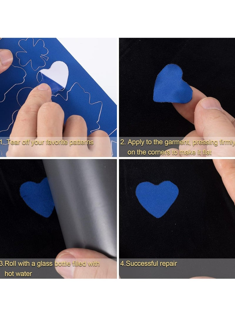 Puffer Down Jacket Repair Patch Kit 6 Sheets, Nylon Fabric Repair Patch Self Adhesive Waterproof Stick On Patches Tape for Jackets Coat Tent and More