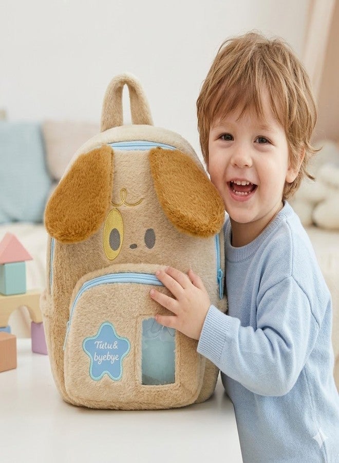 JAMBUVANTI 1Pack, Soft Plush Puppy Backpack for Toddlers and Kids - Adorable Mini Animal Bag for Preschool, Lightweight Travel and School Bag, Fun Gift for Girls - Multicolor - Image 2