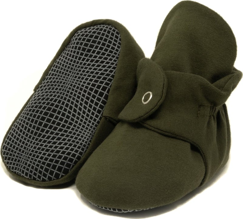 Ella Bonna Organic Cotton Baby Booties, Anti-Slip Sole, Cotton Newborn Slippers Home Nursery Shoes - Image 1