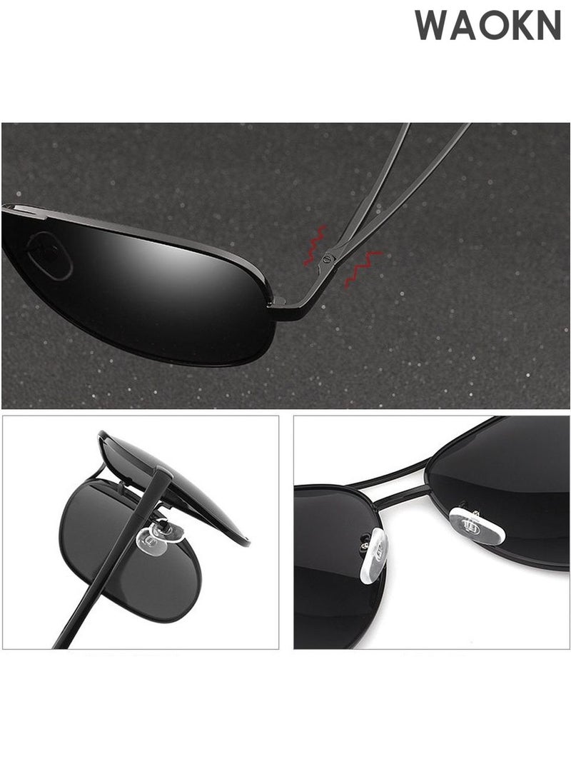 WAOKN Men's Polarized Aviator Sunglasses, Protection Sun Glasses with Ultralight Metal Frame, Fashion Anti-Glare Sun Shades for Driving,Golfing, Fishing, Traveling for Men Women Athleisure Wayfarer Frame Polarized Sun Glasses  with Metal Frame Fashion Anti-Glare Sun Shades - Image 5