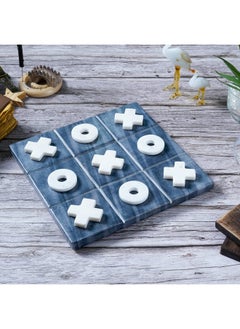 Crocon Tic Tac Toe Game - Table Games, Tic Tac Toe Board, Family House Game, Coffee Table Indoor Party Game, Tic Tac Toe Game Large, Grey Board With White Zero & Cross 8"X 8"  - Image 3