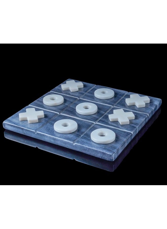 Crocon - Tic Tac Toe Game - Table Games, Tic Tac Toe Board, Family House Game, Coffee Table Indoor Party Game, Tic Tac Toe Game Large, Grey Board With White Zero & Cross 8"X 8" - Image 1