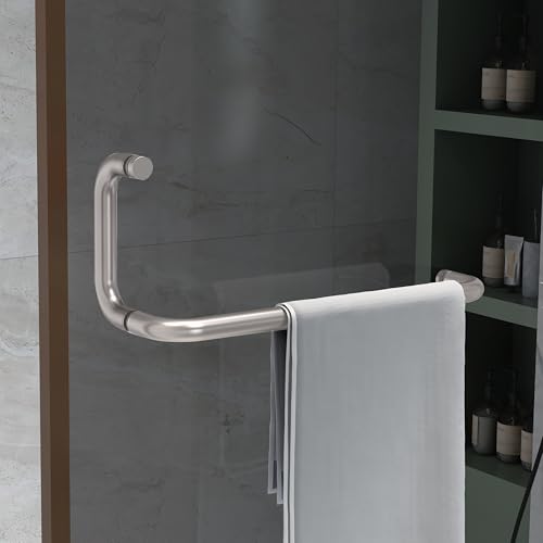Plantex Shower Cubical Door Handle/Stainless Steel Towel Bar Handle/Towel Holder for Glass Shower Door and Bath Door Pull Handle - Pack of 1 (Satin) - Image 1