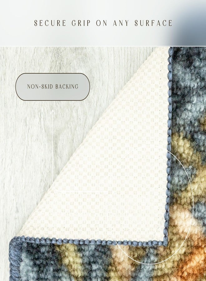 Maples Rugs سجادة مابلز روجز ماريون بتصميم ضفيرة بوهيمية - مصنوعة في الولايات المتحدة - قابلة للغسل، سجادة داخلية غير قابلة للانزلاق للممر، المطبخ، وغرفة الغسيل، 2' x 6'، متعددة الألوان - Image 5