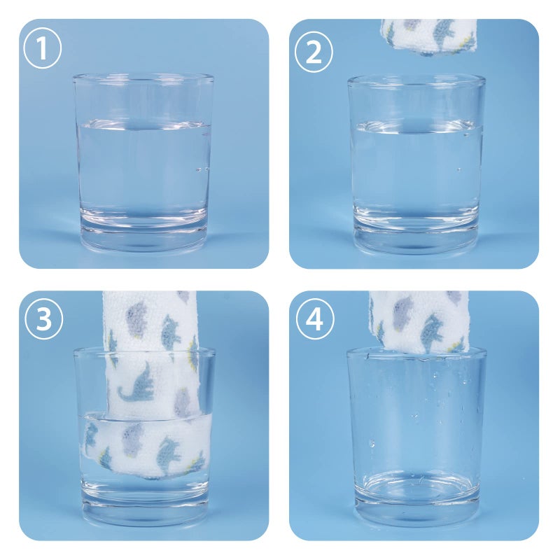 Softan Baby Washcloths, 24Pack Baby Wash Cloths Extra Soft & Ultra Absorbent, Baby Towels and Washcloths Face Towel Unisex for Boys Girls Face & Body, Washclothes Gentle on Sensitive Skin, 9''x 9'' - Image 5