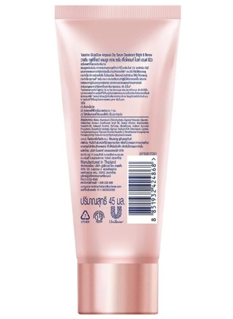 Vaseline Glutaglow Bright & Renew Ampoule Dry Serum Deodorant - 45ml - Image 2