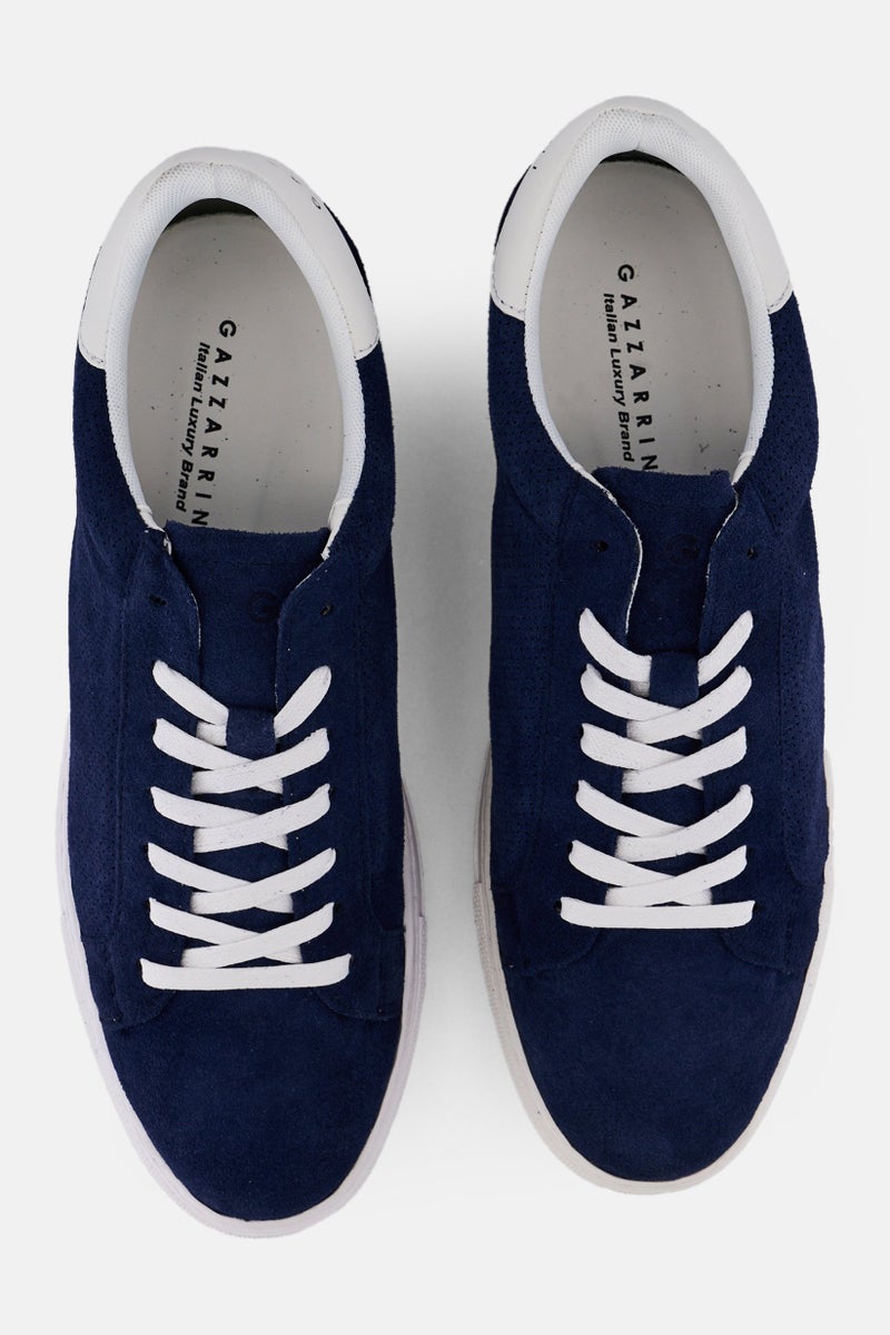 Gazzarrini أحذية رياضية كاجوال للرجال، مزودة بأربطة، لون كحلي - Image 4