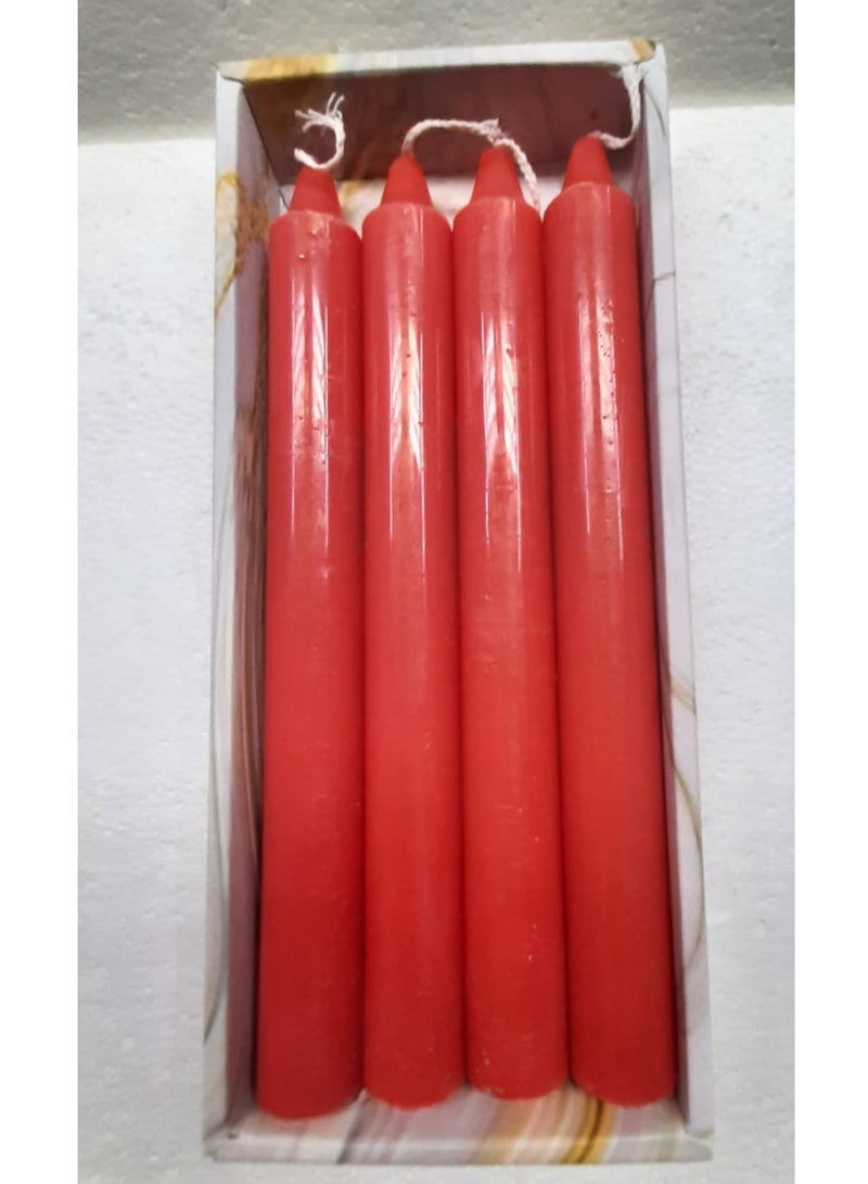 مجموعة شموع معطرة حمراء 4 قطع - Image 1