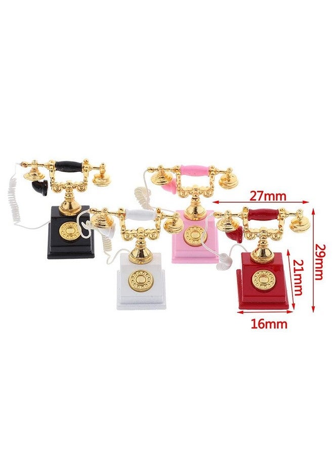 TBoxBo 3 Pcs Dollhouse 1/12 Vintage Miniature Phone Model Rotary Telephone Decoration Retro Desk Phone Toy for Dollhouse Furniture Accessories - Image 3