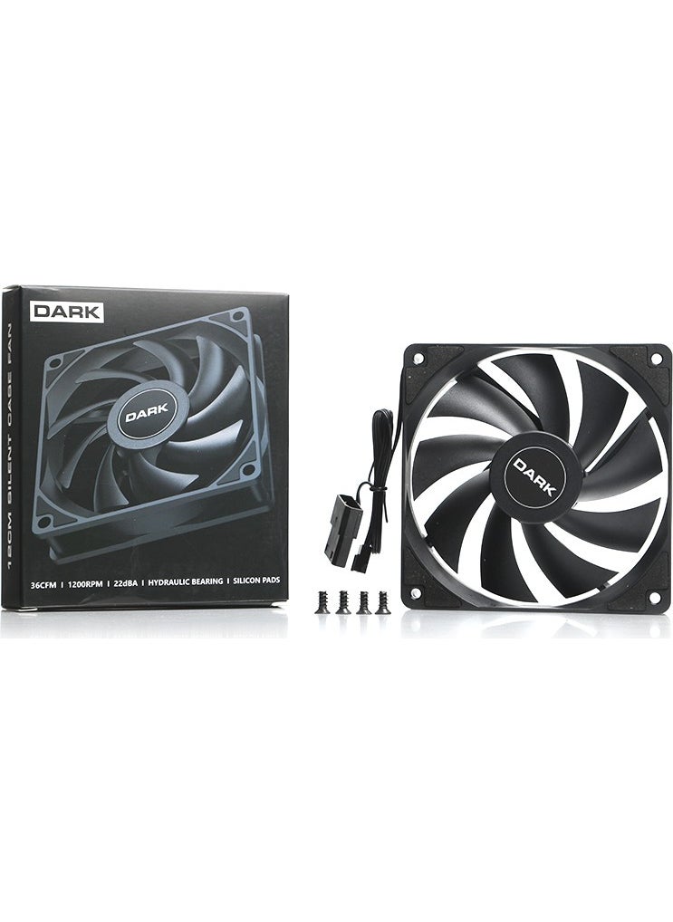 Dark 120mm 36 CFM 1200 RPM Black Case Fan (DKCCF123R)  - Image 2