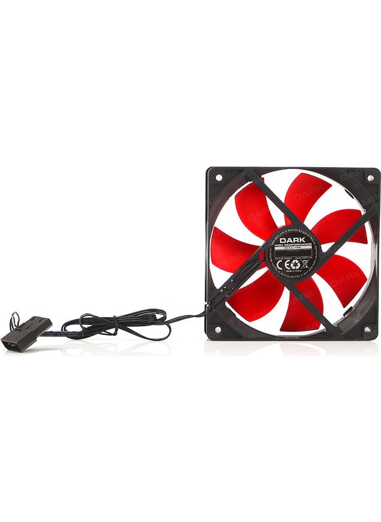 Dark - 12cm Red Blade Case Fan (DKCCF123R) - Image 1