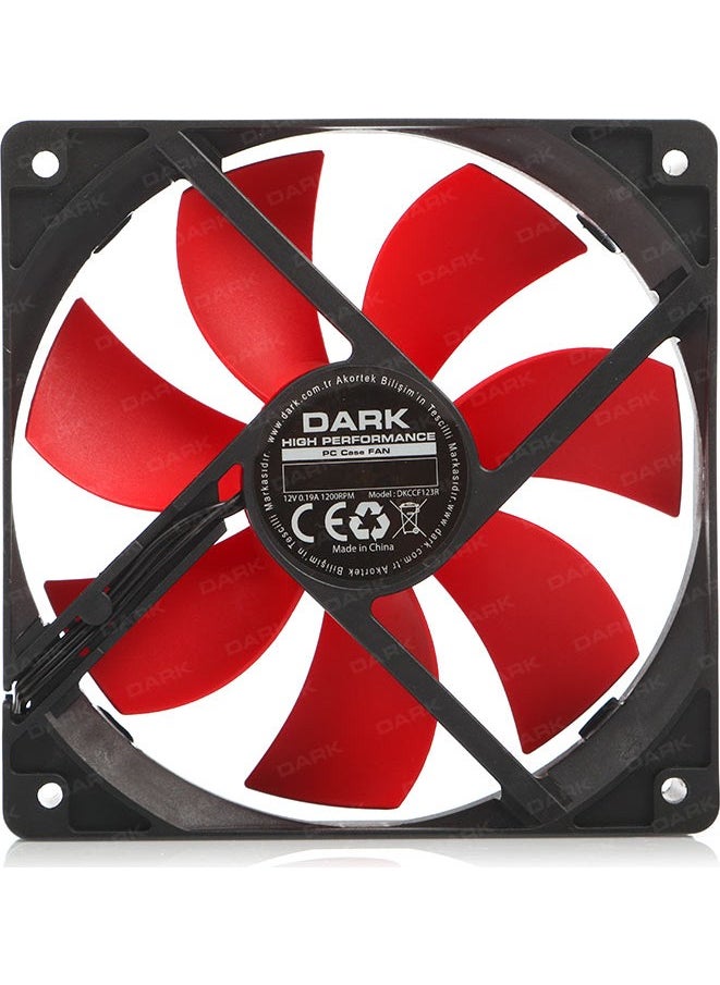 Dark - 12cm Red Blade Case Fan (DKCCF123R) - Image 1