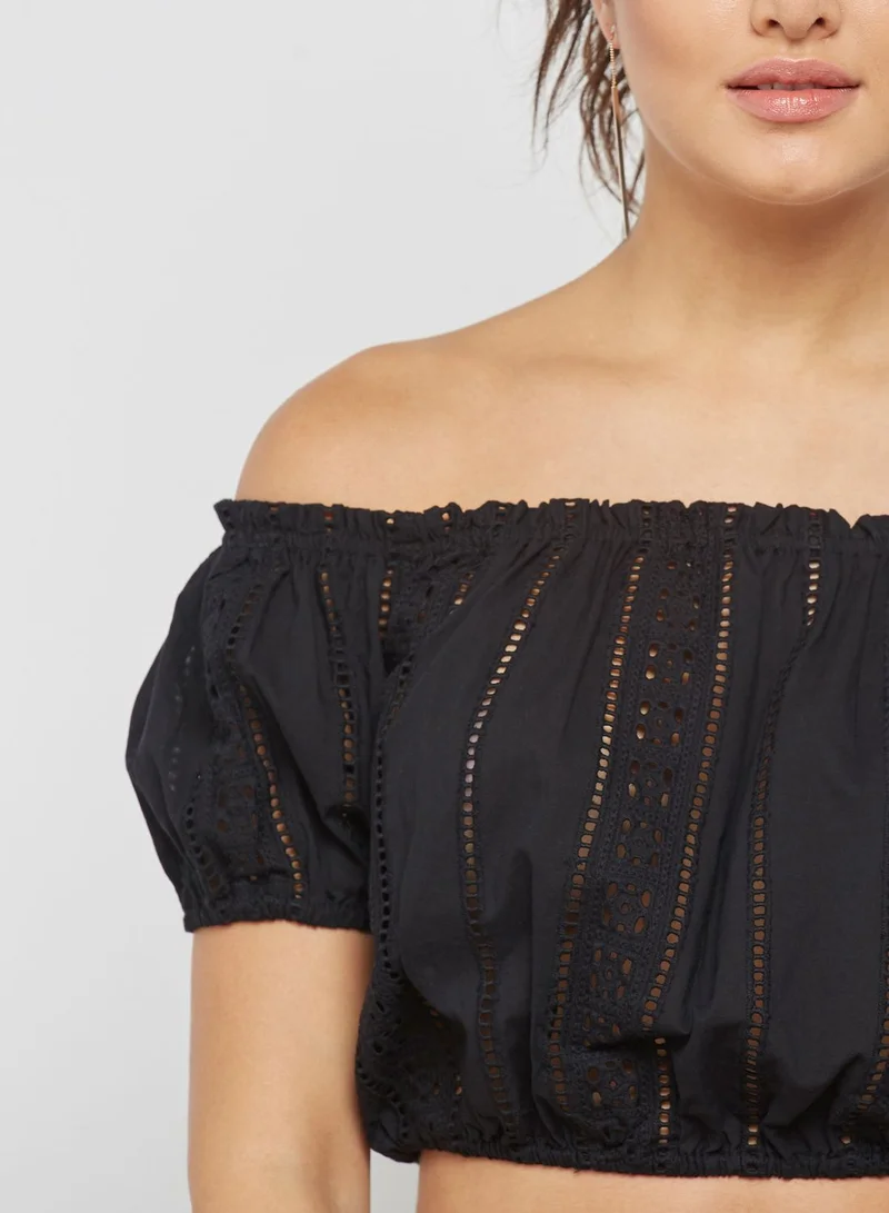 FOREVER 21 Bardot Crop Top