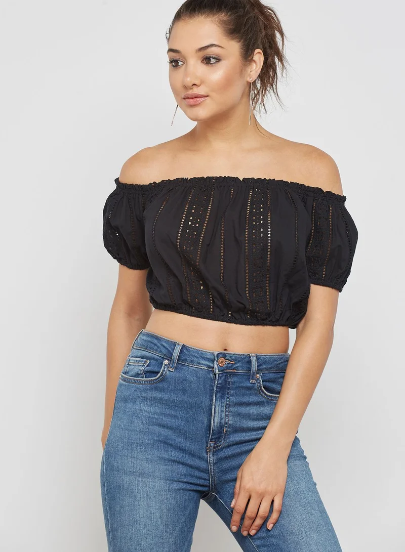 FOREVER 21 Bardot Crop Top