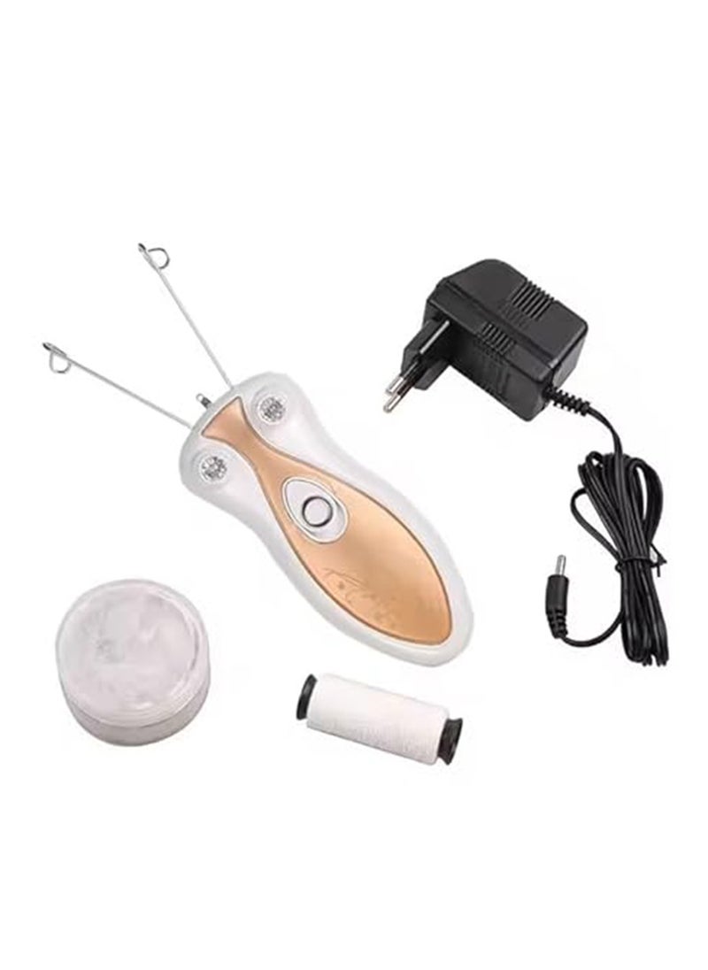 MoeHair Facial & Body Hair Removal Machine for Women MO-9040 , This machine is designed to give you smooth and clean skin in minutes, using safe and precise threading technology that suits all skin types, a powerful motor, electric powered, comes with a spare thread and power adapter, ideal for home use  - Image 2