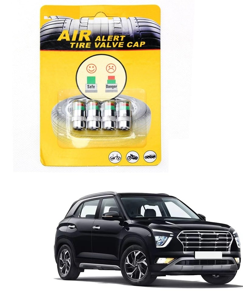 Car Air Alert Tyre Valve Cap 4 pcs for Tata Punch