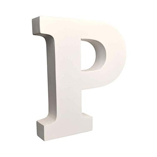 SMARTCAREWOOD Wooden P Letter- English Upper Case Alphabets Cutouts for Art and Craft Work (P_White_15x2.5 Cm) - Image 2