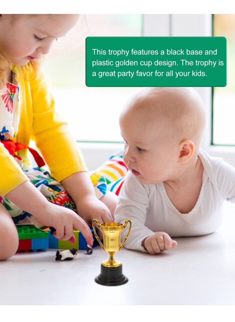 Excefore Trophy Cups, 10 Pcs Plastic Gold Trophy Medal Mini Reward Small Prize Cup Props, Reward Your Winners with 10 Gold Plastic Trophy Cups - Perfect for Kids School Competitions and Parties  - Image 5