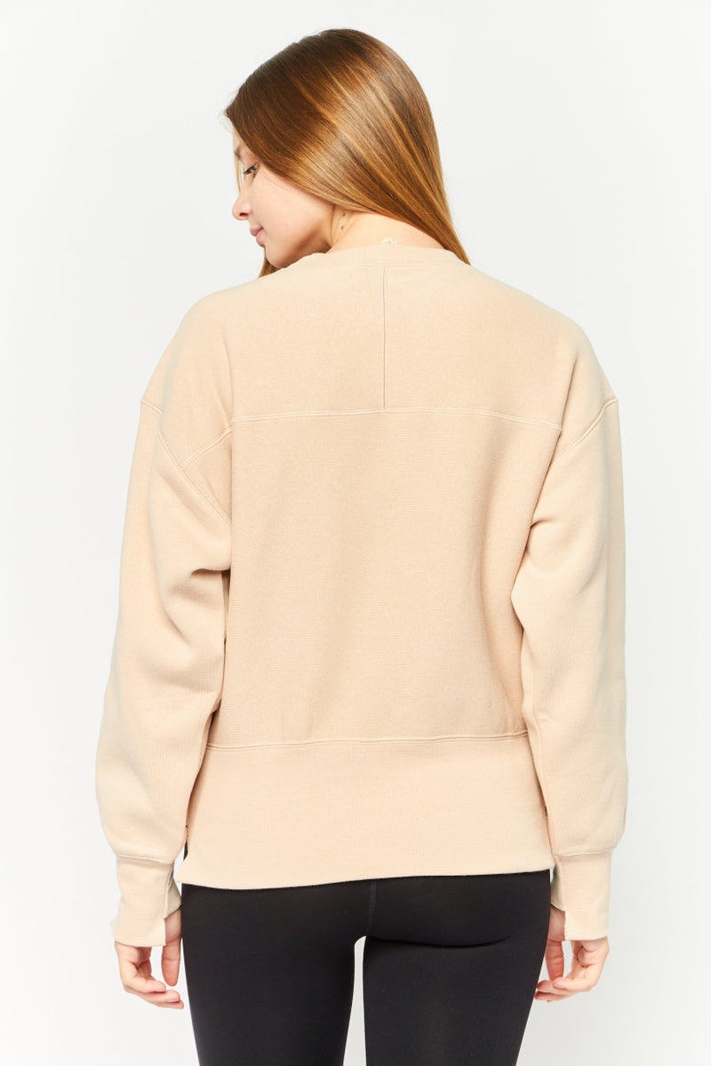 Champion Women Sportswear Fit Long Sleeve Outdoor Sweatshirts, Tan - Image 4