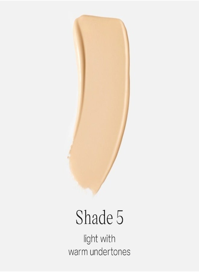 Saie SAIE  Glowy Super Skin Tint Foundation with Hyaluronic Acid , 5 Light Warm Undertones 30ml - Lightweight, Hydrating Coverage  - Image 2