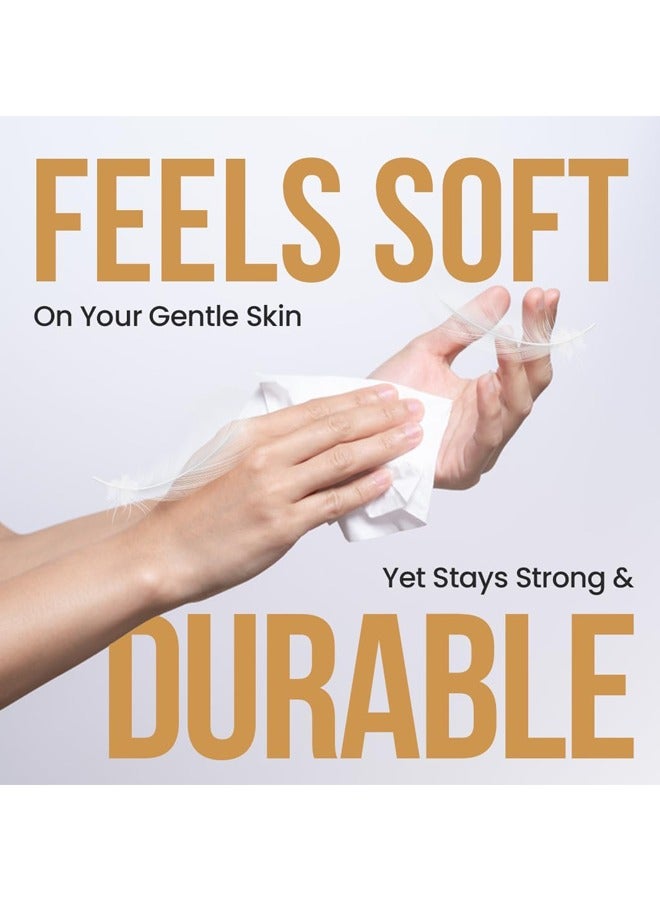 NICE Touch 2 Ply Facial Tissue 1000 Sheets, 5 Packs of 200 Sheets - Black & Gold Boxes Contains 1000 Premium 2 Ply Tissues - Image 4