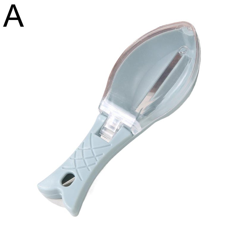 Manual fish scaler, household fish scaler, professional fish scaler, kitchen fish cleaning and scaler with cover. - Image 5