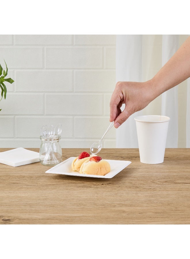 Restaurantware 4 Inch Mini Spoons, 500 Disposable Tiny Spoons - Heavy-Duty, Pair With Appetizers or Desserts, Clear Plastic Sample Spoons, For Parties, Weddings, Or Catering - Image 5