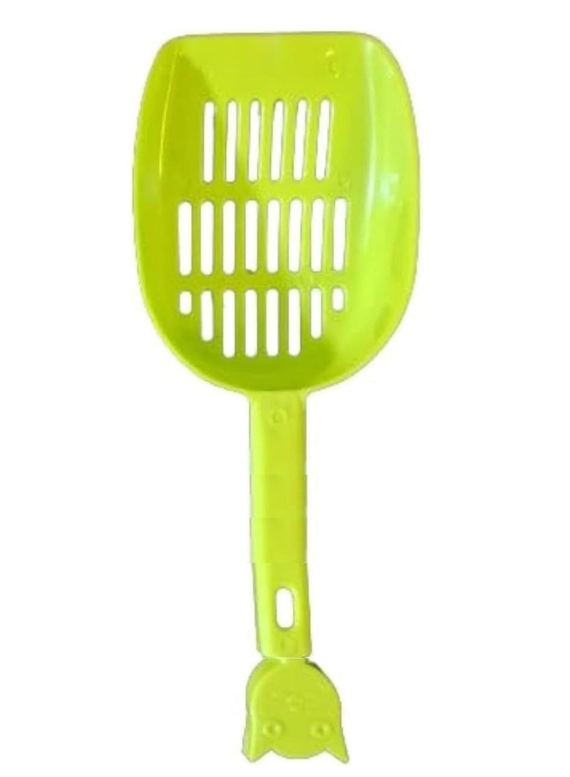 مغرفة بلاستيكية لفضلات القطط (أخضر، قطعة واحدة) - Image 1