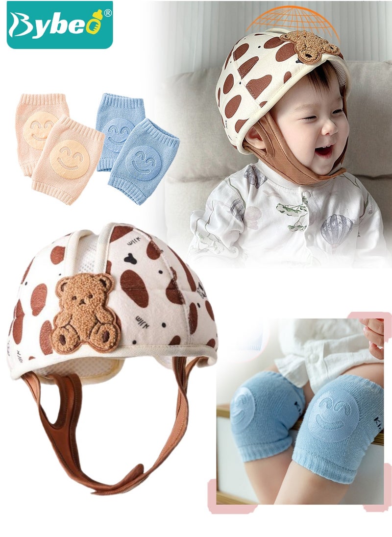 Bybeo Baby Head Protector Pillow For Toddlers, Baby Head Helmet,  Infant Breathable Safety Protect Hat With 2 Knee Pads for Crawling and Walking, 6 Months-3 Years  - Image 1