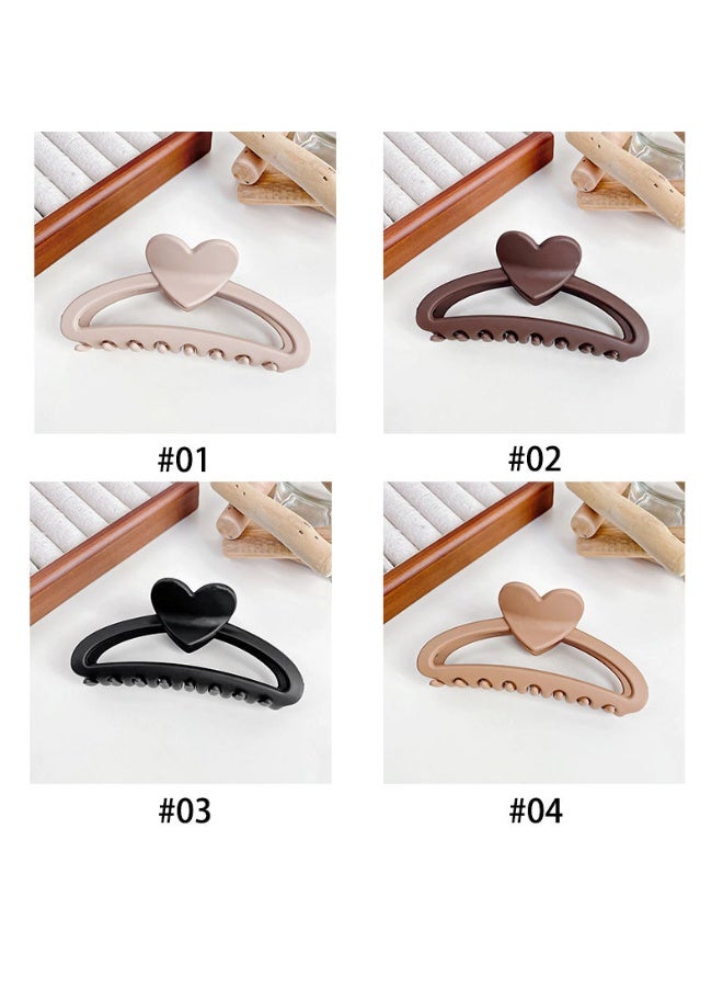 Set of 4 Matte Geometric Oval Hair Claw Clips for Women - Image 4
