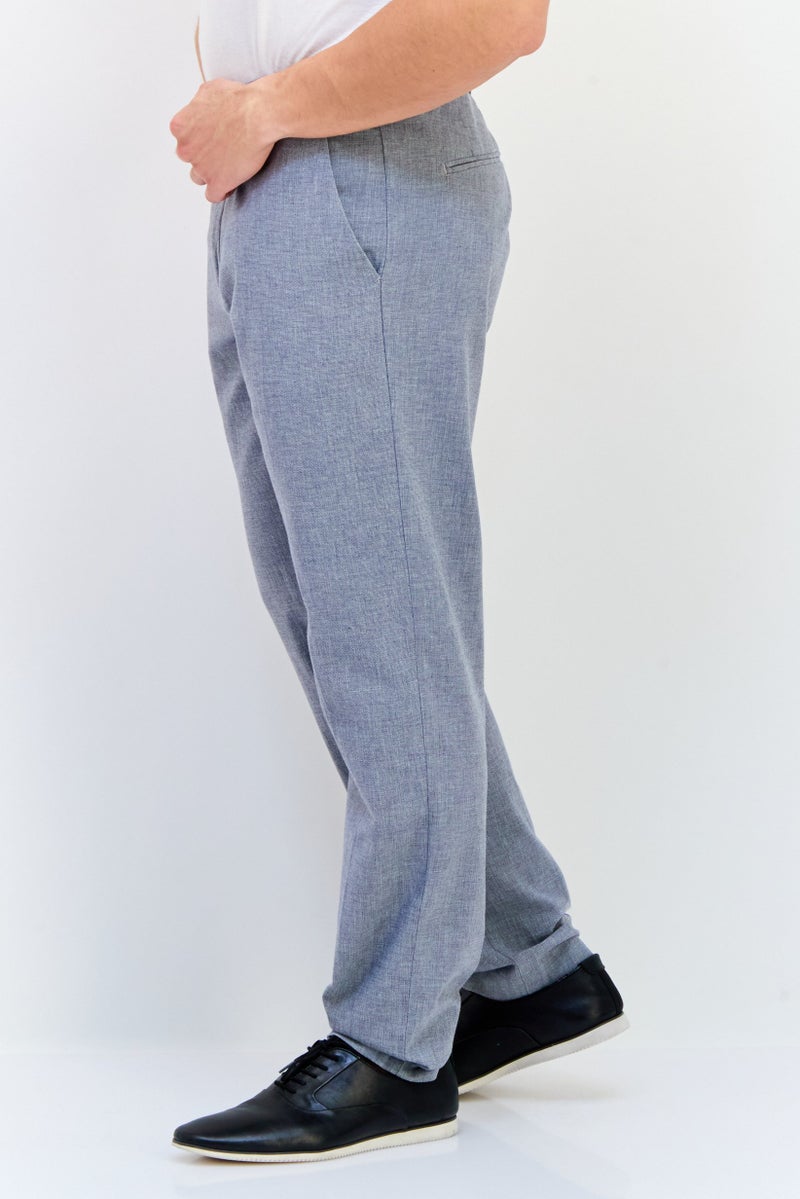 Celio Men Slim Fit Textured Chino Pants, Grey - Image 2