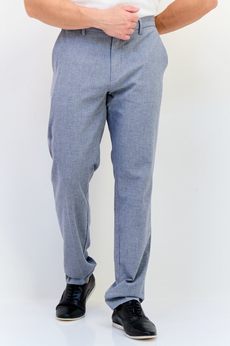 Celio Men Slim Fit Textured Chino Pants, Grey - Image 1